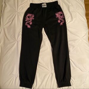 Edikted Pink Dragon Sweatpants